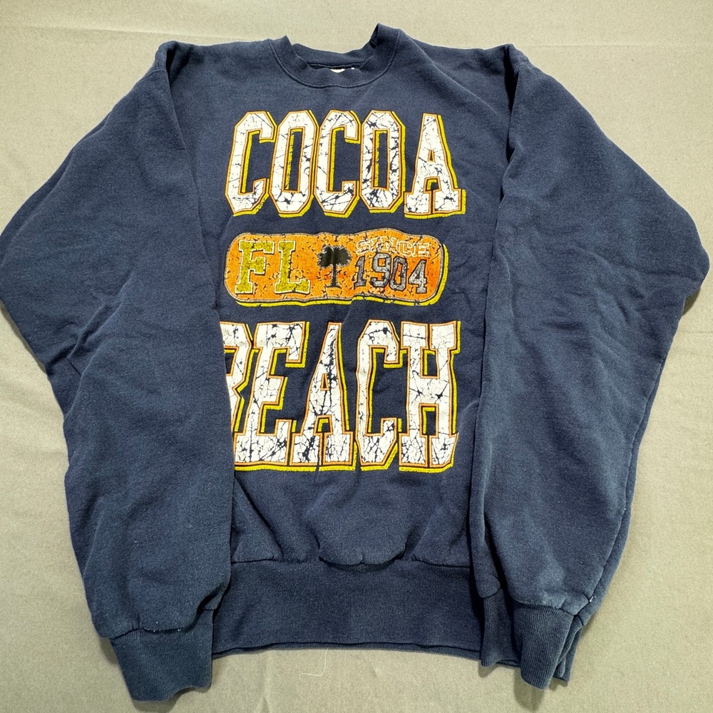 Hanes Comfortblend Cocoa Beach Florida FL 1904‎ Graphic Sweatshirt Adult M